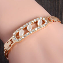 Load image into Gallery viewer, MISANANRYNE  Womens Jewelry Gold Color Cute Austrian Crystal Amazing Cat&#39;s Eye Stone Fashion Bracelets