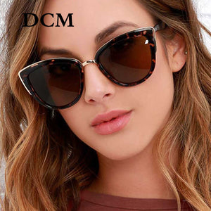 DCM Cateye Sunglasses Women Vintage Gradient Glasses Retro Cat eye Sun glasses Female Eyewear UV400