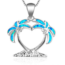 Load image into Gallery viewer, Fashion Silver Filled Blue Imitati Opal Sea Turtle Pendant Necklace for Women Female Animal Wedding Ocean Beach Jewelry Gift