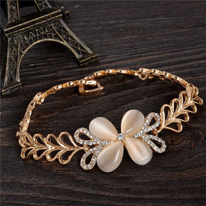 ZOSHI Brand Opal Stone Bracelet & Bangle New Fashion Crystal Jewelry Women Wedding Handmade Charm Golden Plated Bracelet