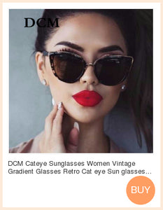 DCM Cateye Sunglasses Women Vintage Gradient Glasses Retro Cat eye Sun glasses Female Eyewear UV400