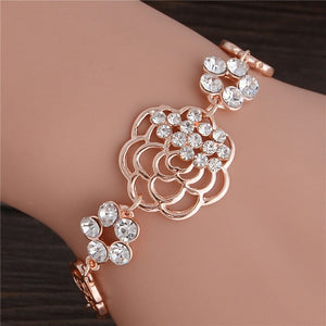 ZOSHI Brand Opal Stone Bracelet & Bangle New Fashion Crystal Jewelry Women Wedding Handmade Charm Golden Plated Bracelet