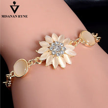 Load image into Gallery viewer, MISANANRYNE  Gold Color Cat Eye Pretty Flower Attractive Fashion Chain Bracelet Jewelry Wholesale