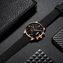 Load image into Gallery viewer, 2019 relogio masculino watches men Fashion Sport Stainless Steel Case Leather Band watch Quartz Business Wristwatch reloj hombre