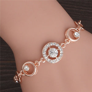 ZOSHI Brand Opal Stone Bracelet & Bangle New Fashion Crystal Jewelry Women Wedding Handmade Charm Golden Plated Bracelet