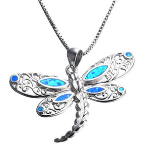 Fashion Silver Filled Blue Imitati Opal Sea Turtle Pendant Necklace for Women Female Animal Wedding Ocean Beach Jewelry Gift