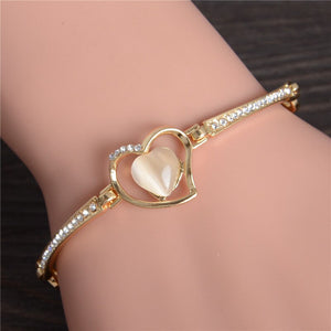 ZOSHI Brand Opal Stone Bracelet & Bangle New Fashion Crystal Jewelry Women Wedding Handmade Charm Golden Plated Bracelet