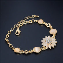 Load image into Gallery viewer, MISANANRYNE  Gold Color Cat Eye Pretty Flower Attractive Fashion Chain Bracelet Jewelry Wholesale