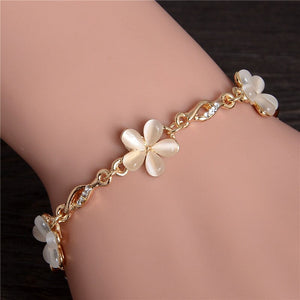 ZOSHI Brand Opal Stone Bracelet & Bangle New Fashion Crystal Jewelry Women Wedding Handmade Charm Golden Plated Bracelet