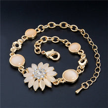 Load image into Gallery viewer, MISANANRYNE  Gold Color Cat Eye Pretty Flower Attractive Fashion Chain Bracelet Jewelry Wholesale