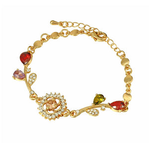 ZOSHI Brand Opal Stone Bracelet & Bangle New Fashion Crystal Jewelry Women Wedding Handmade Charm Golden Plated Bracelet