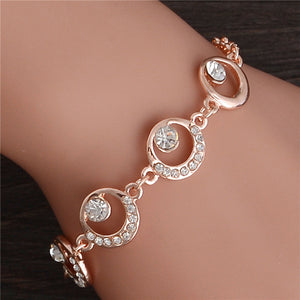 ZOSHI Brand Opal Stone Bracelet & Bangle New Fashion Crystal Jewelry Women Wedding Handmade Charm Golden Plated Bracelet