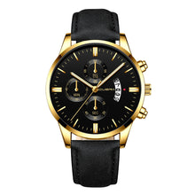 Load image into Gallery viewer, 2019 relogio masculino watches men Fashion Sport Stainless Steel Case Leather Band watch Quartz Business Wristwatch reloj hombre