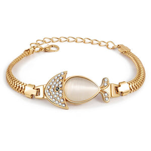 ZOSHI Brand Opal Stone Bracelet & Bangle New Fashion Crystal Jewelry Women Wedding Handmade Charm Golden Plated Bracelet