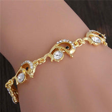 Load image into Gallery viewer, MISANANRYNE  Womens Jewelry Gold Color Cute Austrian Crystal Amazing Cat&#39;s Eye Stone Fashion Bracelets